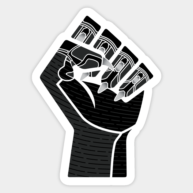 Panther Fist Sticker by Evan Ayres